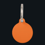 Orange Tiger Solid Color Pet ID Tag<br><div class="desc">Orange Tiger Solid Color. This bold and energetic hue captures the spirit of vibrancy and excitement. It's an intense, almost electric orange with just the right amount of warmth and brightness. Its boldness makes it a standout color that is sure to capture attention. This dynamic hue works beautifully with a...</div>
