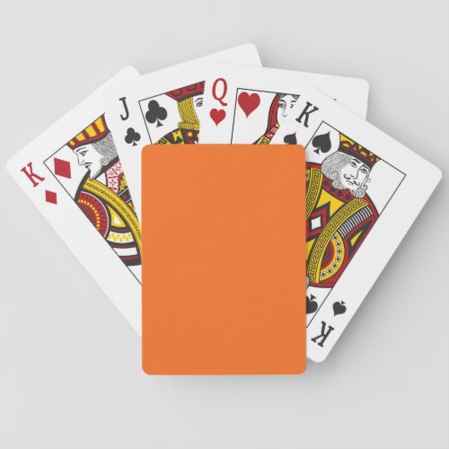 Orange Tiger Solid Color Playing Cards