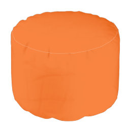 Orange Tiger Solid Color Pouf