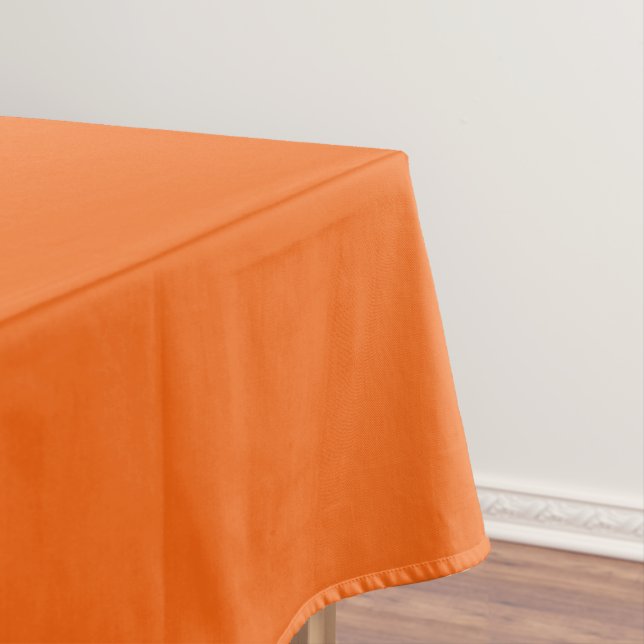 Orange Tiger Solid Color Tablecloth (In Situ)