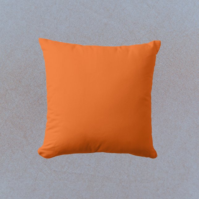 Orange Tiger Solid Color Throw Pillow (Creator Uploaded)