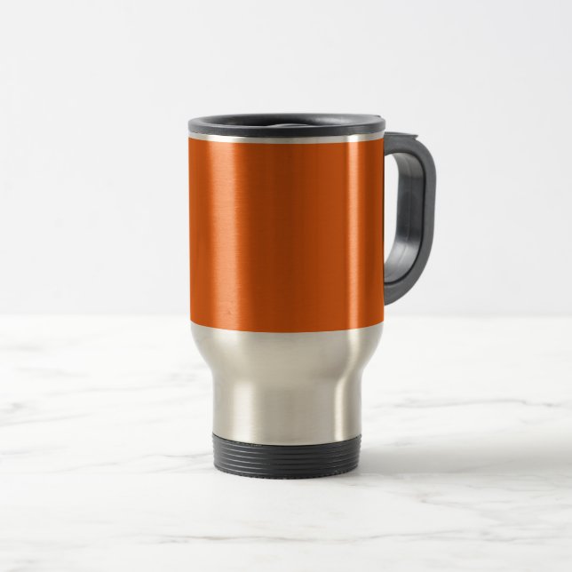 Orange Tiger Solid Color Travel Mug (Front Right)