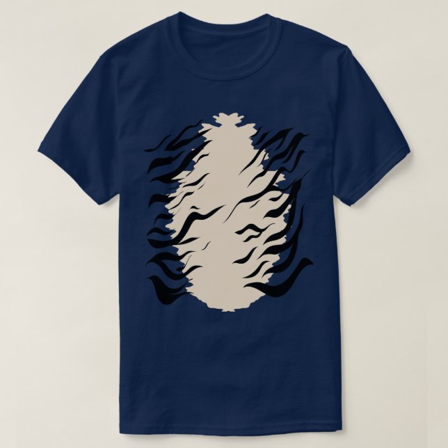 Orange Tiger Striped T-Shirt (Design Front)