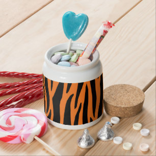 Orange Tiger / Zebra Stripes Jar