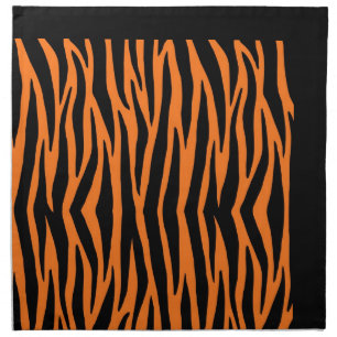 Orange Tiger / Zebra Stripes Napkins (Cloth)