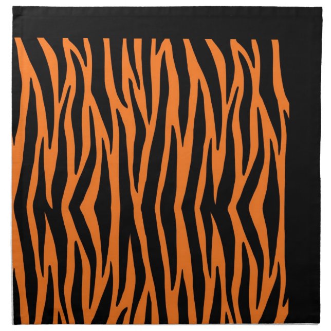 Orange Tiger / Zebra Stripes Napkins (Cloth) (Front)