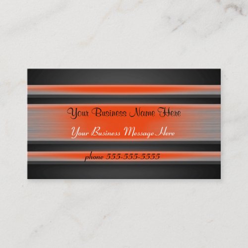 Orange Tinted Metal Business Card Template