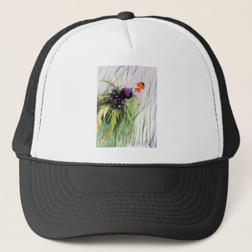 Orange Tip butterfly on thistle Trucker Hat