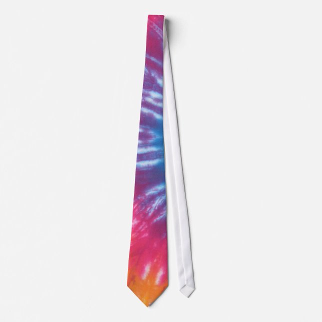 Orange Tip Tie Dye Necktie (Front)