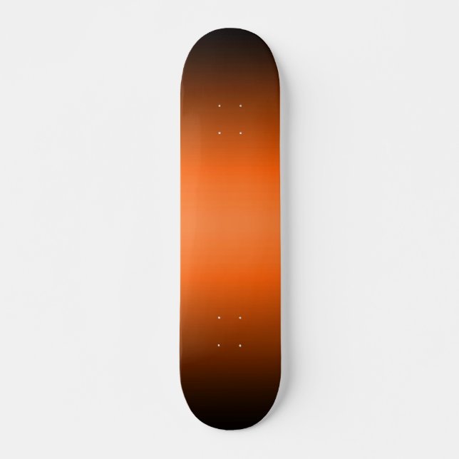 Orange to Black Gradient Skateboard Deck (Front)