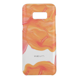 Orange tone flowing geode ink uncommon samsung galaxy s8+ case