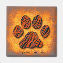 Orange Tone Paw Design by Glenda S. Harlan
