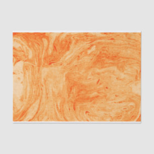 Orange Tones Marble Pattern Tissue Paper