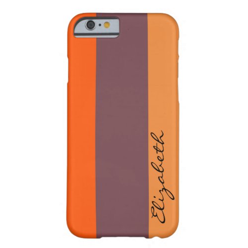 Orange Tones Stripes Background Barely There iPhone 6 Case