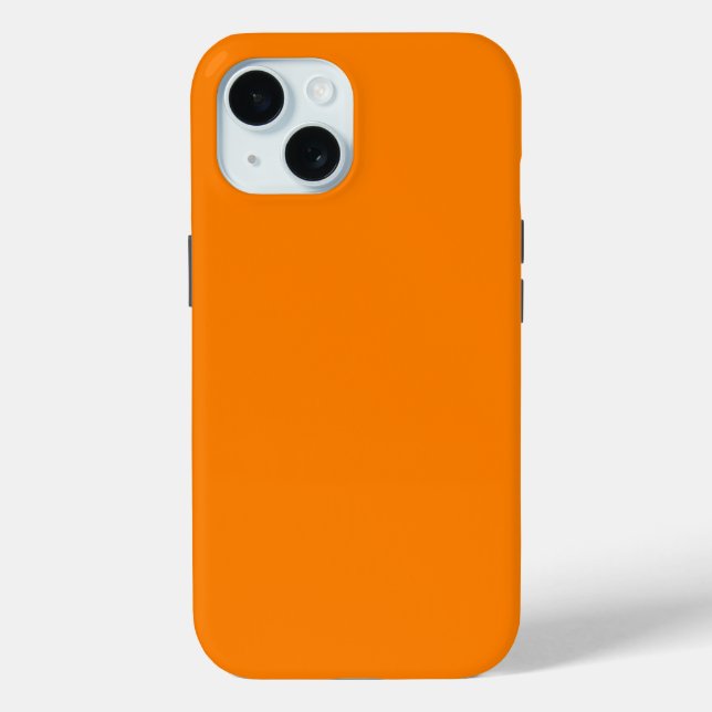 Orange Tough iPhone 15 Case (Back)