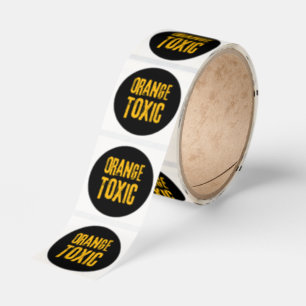 Orange Toxic Unti Trump Political Resistance Classic Round Sticker