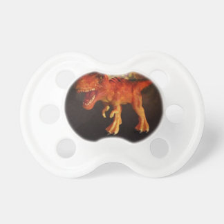 Orange Toy T-Rex Dinosaur in Space Pacifier