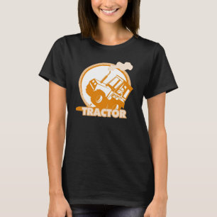Orange Tractor Farm Machinery T-Shirt