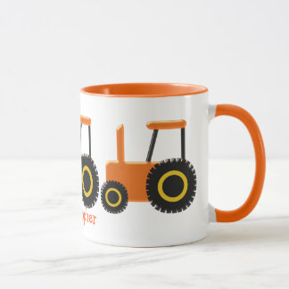 Orange Tractor Mug