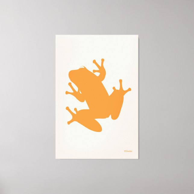 Orange Tree Frog Gallery Wrap Canvas (Front)