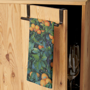 Orange Tree Green Leaves Fruits Oranges Kitchen Towel