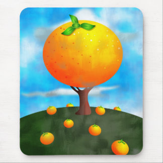 Orange Tree Mouse Pad
