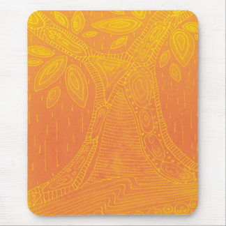 Orange tree pattern mouse pad