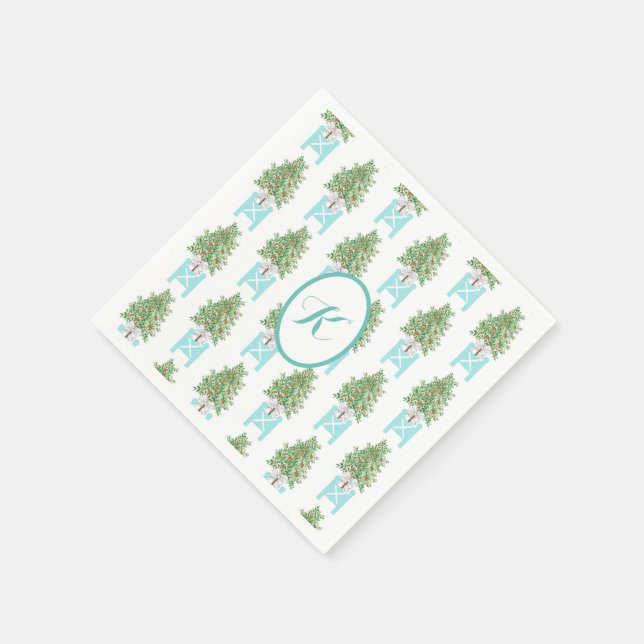 Orange tree Topiary Chinoiserie   Napkins (Corner)