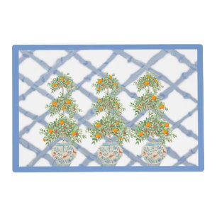 Orange Tree Topiary Ginger Jars Placemat