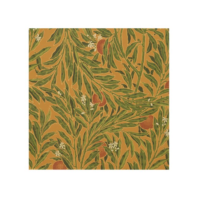 Orange Tree Vintage Wallpaper Pattern Art Nouveau (Front)