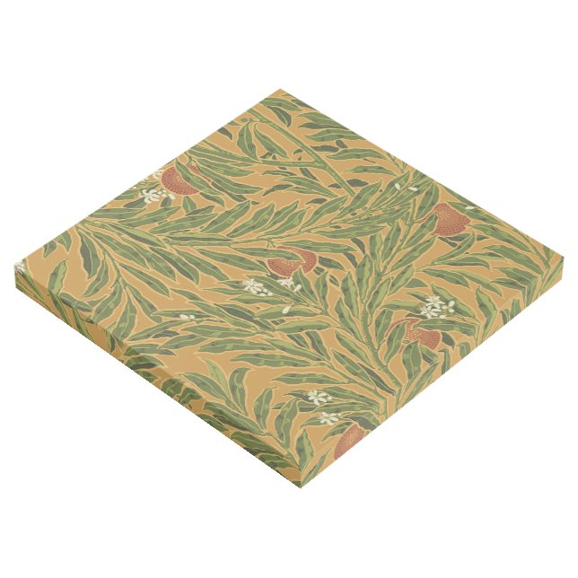 Orange Tree Vintage Wallpaper Pattern Art Nouveau (3/4)