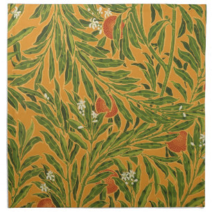 Orange Tree Vintage Wallpaper Pattern Art Nouveau Cloth Napkin