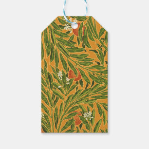 Orange Tree Vintage Wallpaper Pattern Art Nouveau Gift Tags