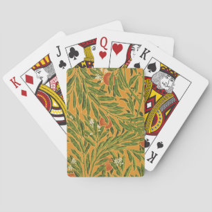 Orange Tree Vintage Wallpaper Pattern Art Nouveau Poker Cards