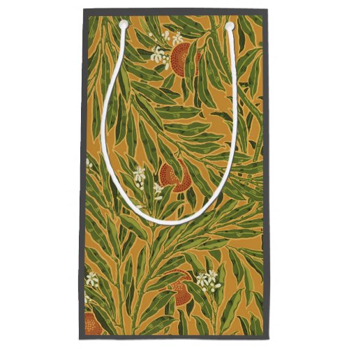 Orange Tree Vintage Wallpaper Pattern Art Nouveau Small Gift Bag