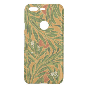 Orange Tree Vintage Wallpaper Pattern Art Nouveau Uncommon Google Pixel Case