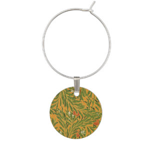 Orange Tree Vintage Wallpaper Pattern Art Nouveau Wine Charm
