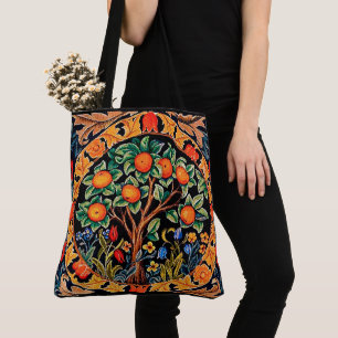 ORANGE TREE WITH GREEN LEAVES,FLOWERS TOTE BAG