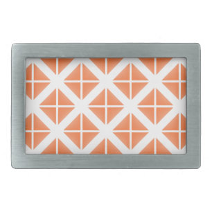 Orange Trendy Triangle Pattern Belt Buckle