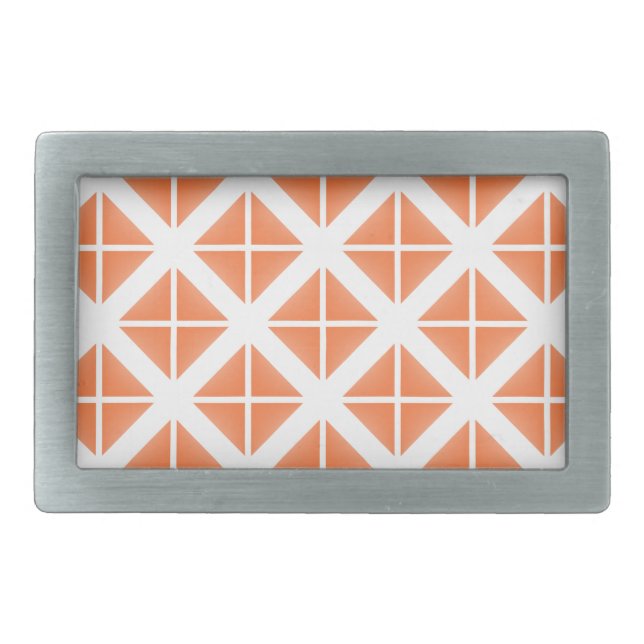 Orange Trendy Triangle Pattern Belt Buckle (Front)