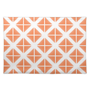 Orange Trendy Triangle Pattern Cloth Placemat