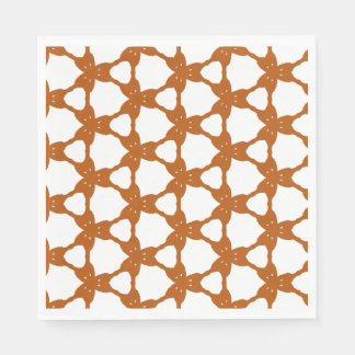 Orange Triangle Pattern Napkins