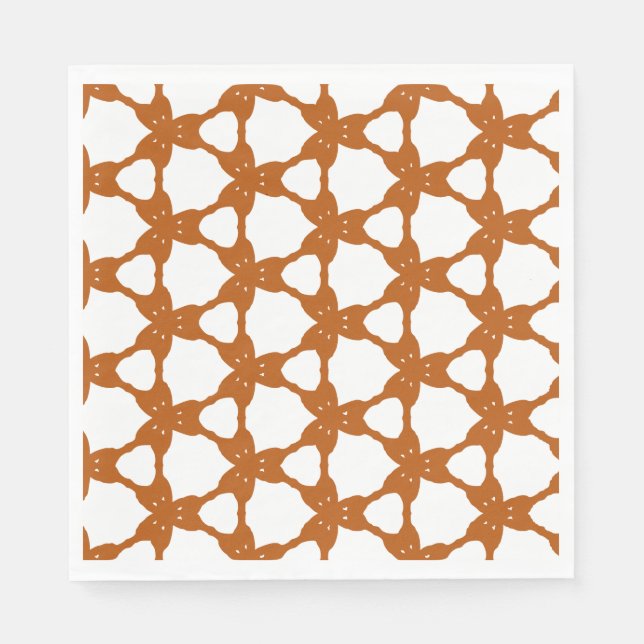 Orange Triangle Pattern Napkins (Front)