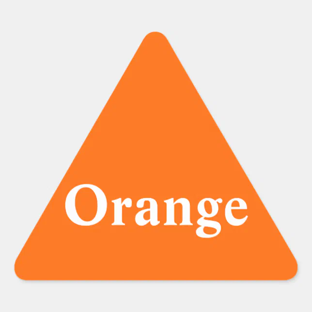 Orange Triangle Sticker Zazzle