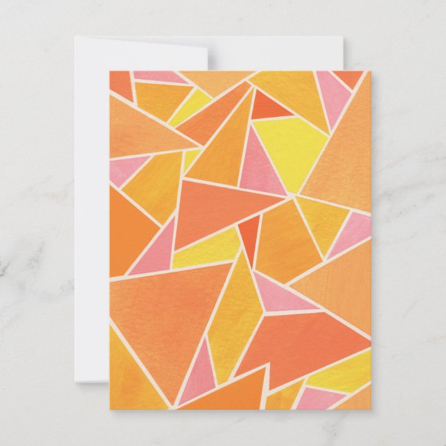 Orange Triangles Note Card (Front)