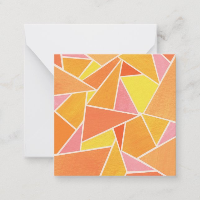 Orange Triangles Note Card (Front)