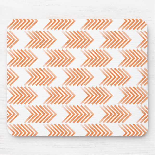 Orange Tribal Arrow Pattern Mouse Pad (Front)