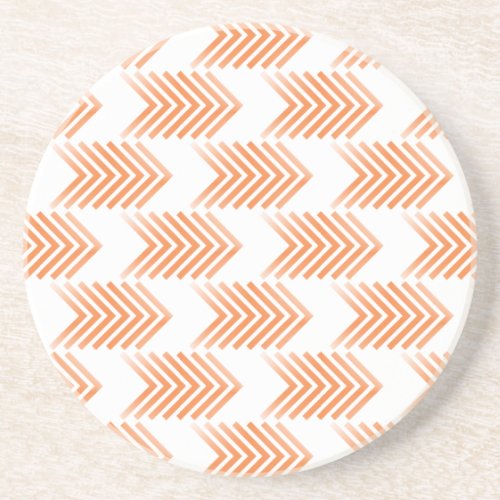 Orange Tribal Arrow Pattern Sandstone Coaster