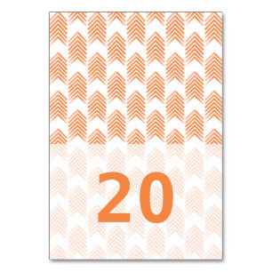 Orange Tribal Arrows Table Card
