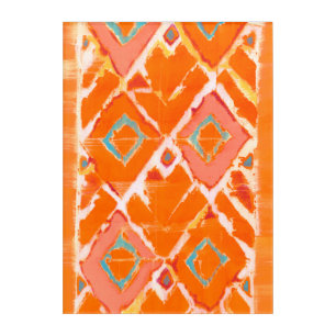 Orange Tribal II Acrylic Print